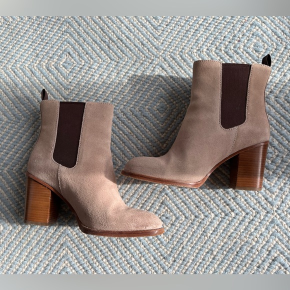 EUC Cole Haan Suede Boots with stacked block heel in size 7! - Picture 2 of 4